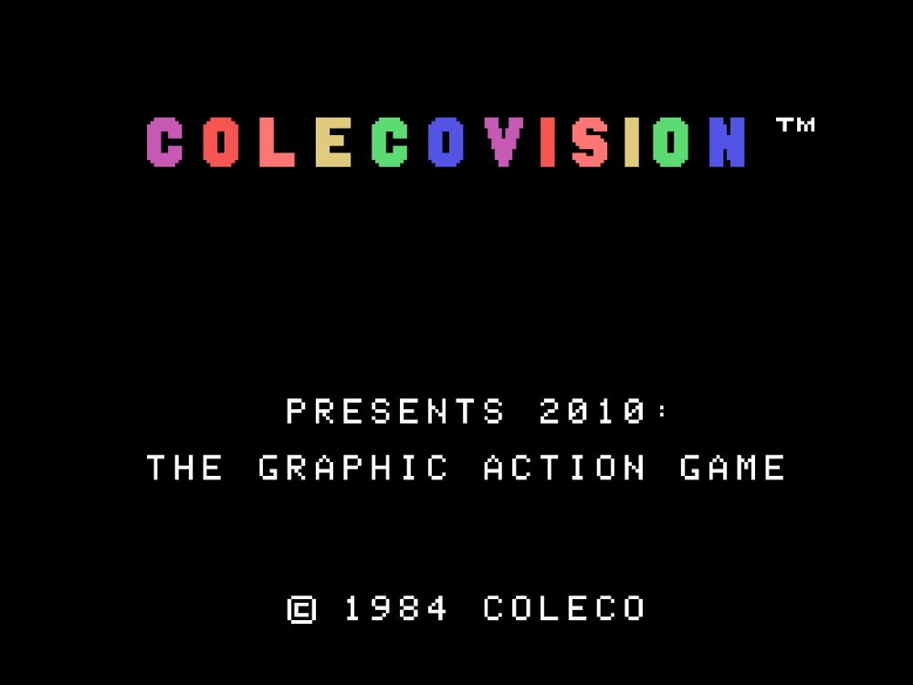 Title Screen of 2010: The Graphic Action Game for Colecovision